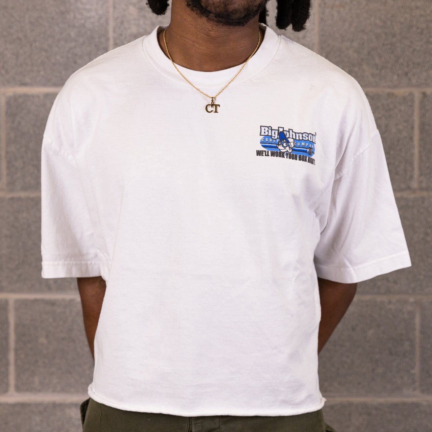 2005 Big Johnson Cable Guy Cropped Tee