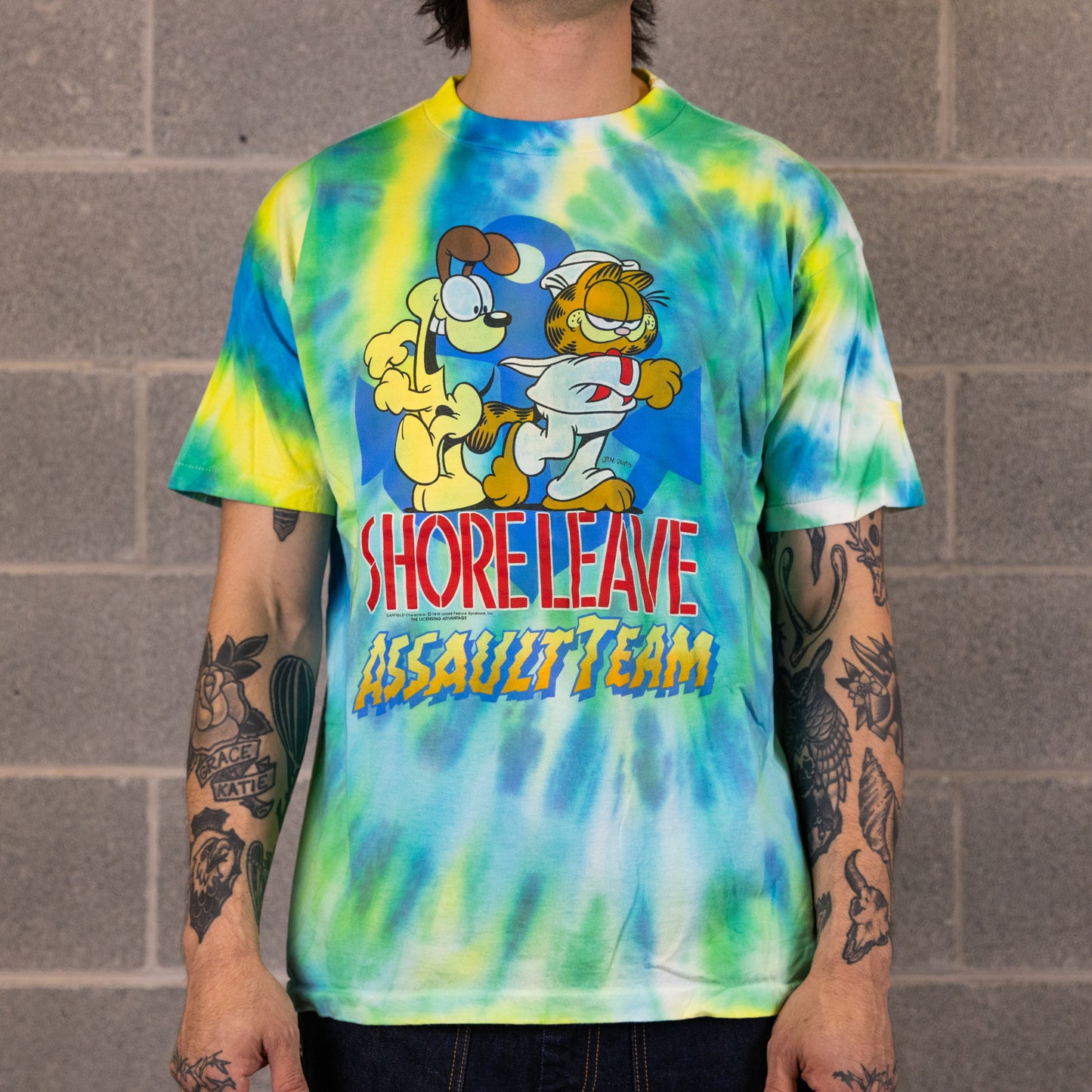 VTG Garfield Shore Leave Tie Dye Tee
