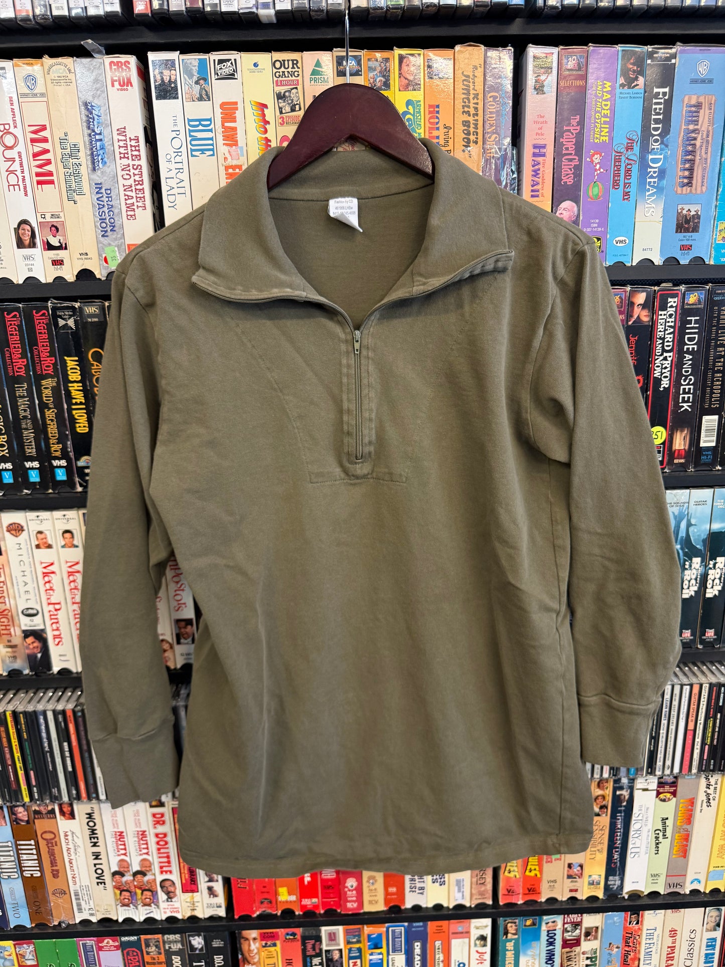VTG Military Olive Drab 1/4 Zip LS