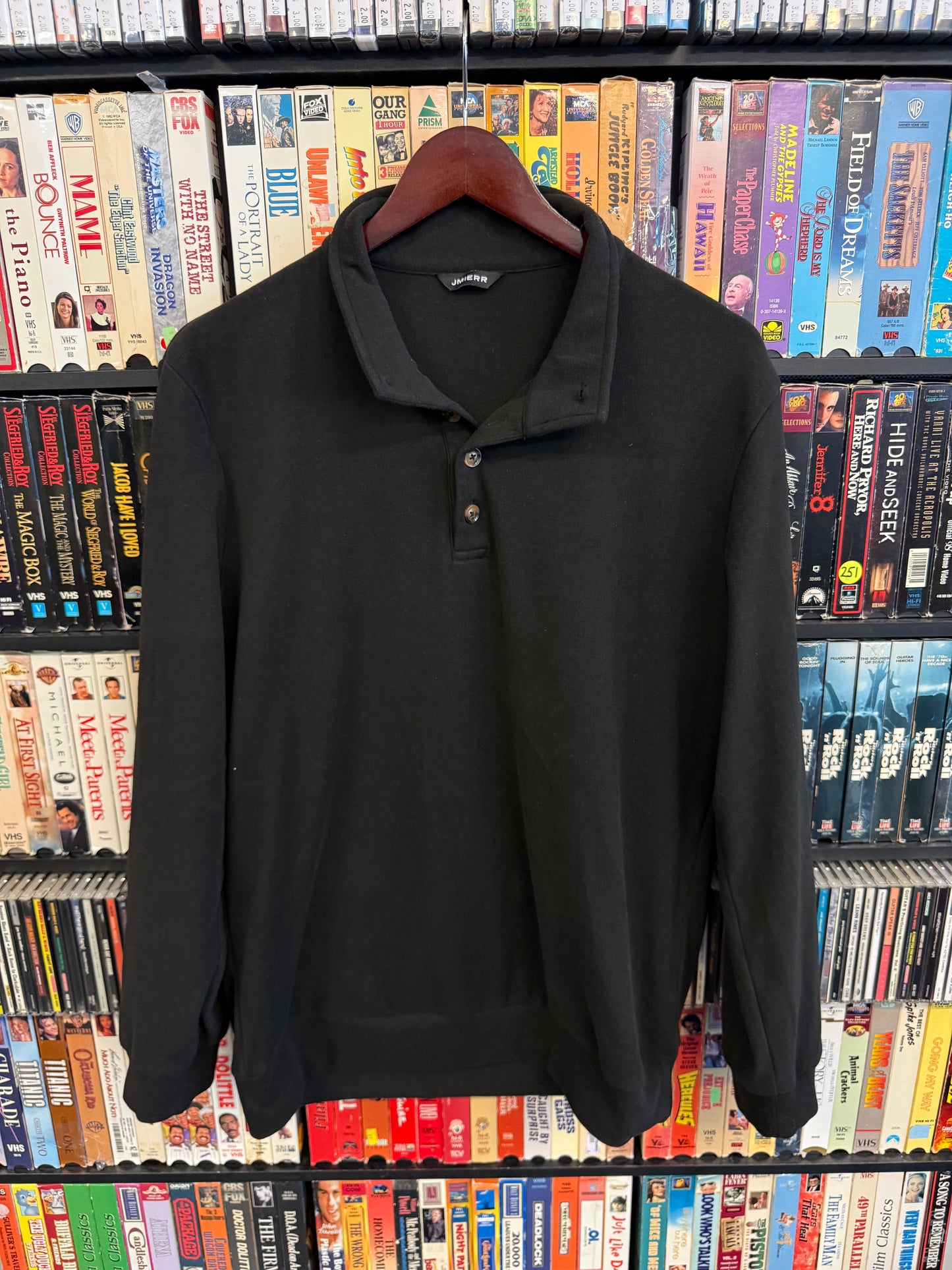 JMIERR Black 1/4 Button Shirt