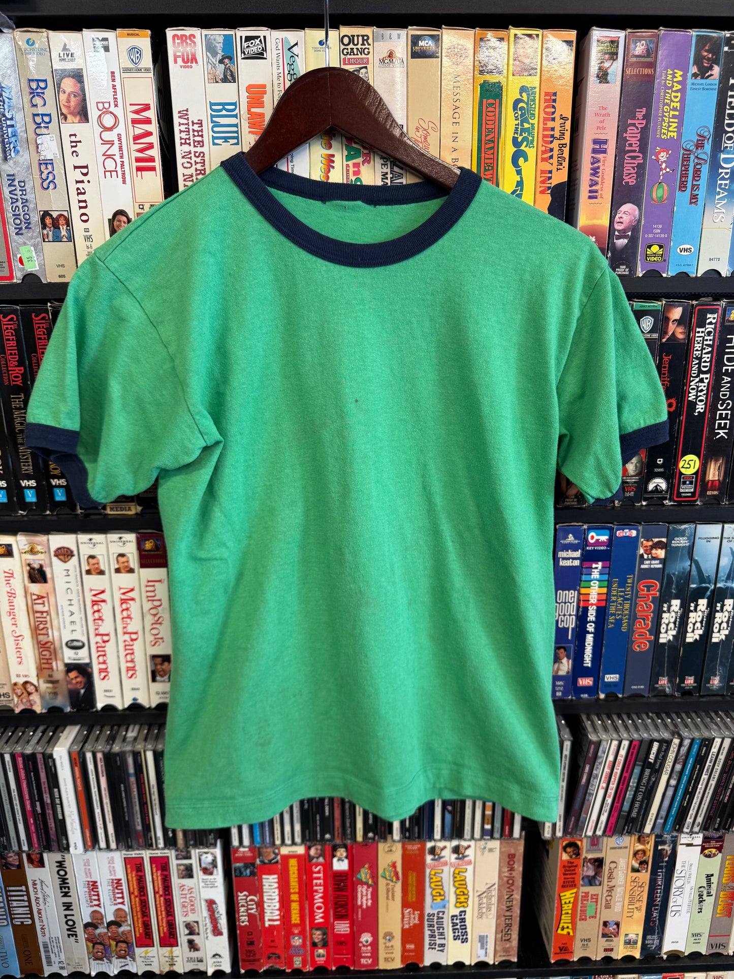 Blank Green Ringer Tee