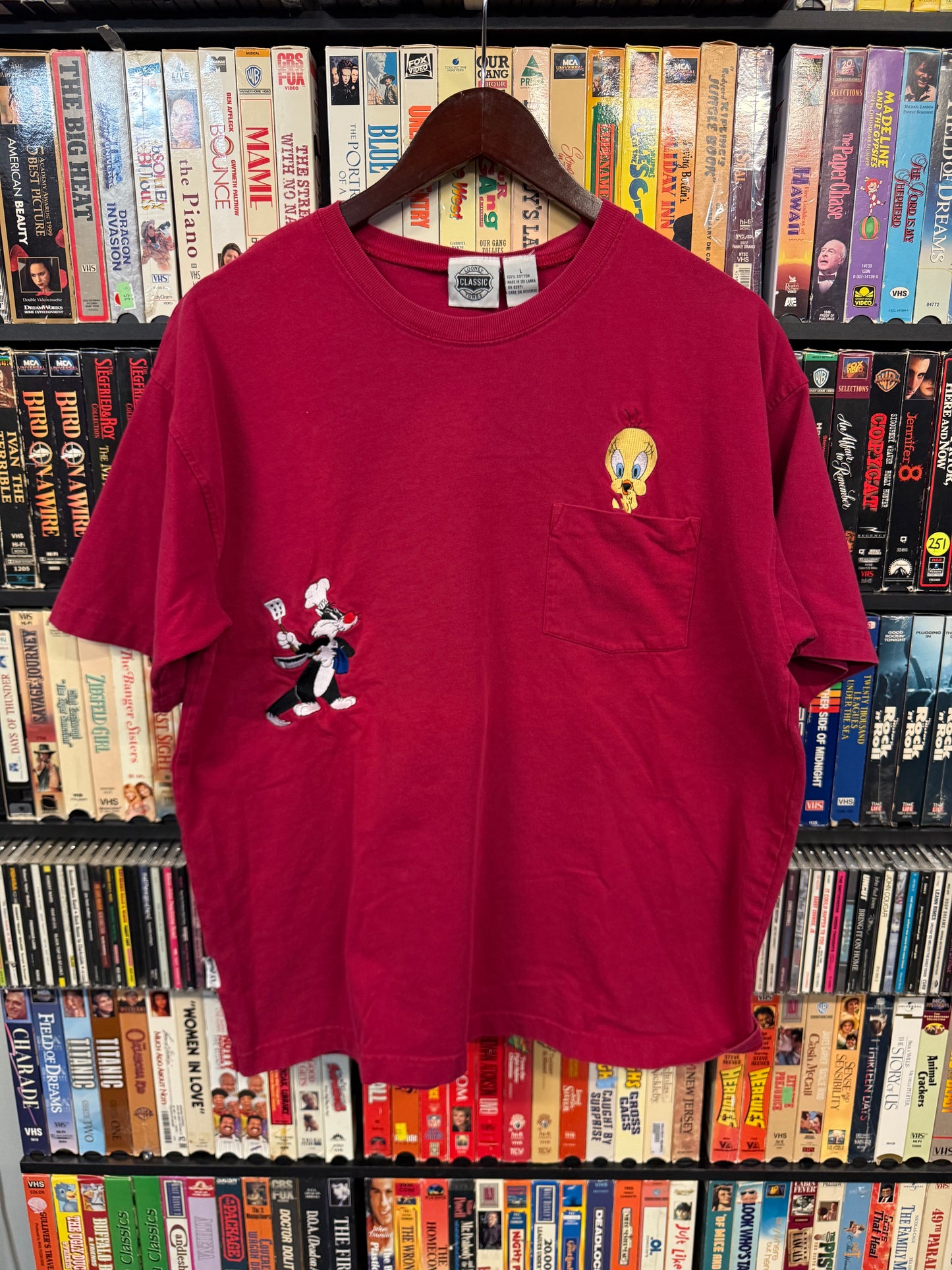 VTG Looney Tunes Embroidered Pocket Tee