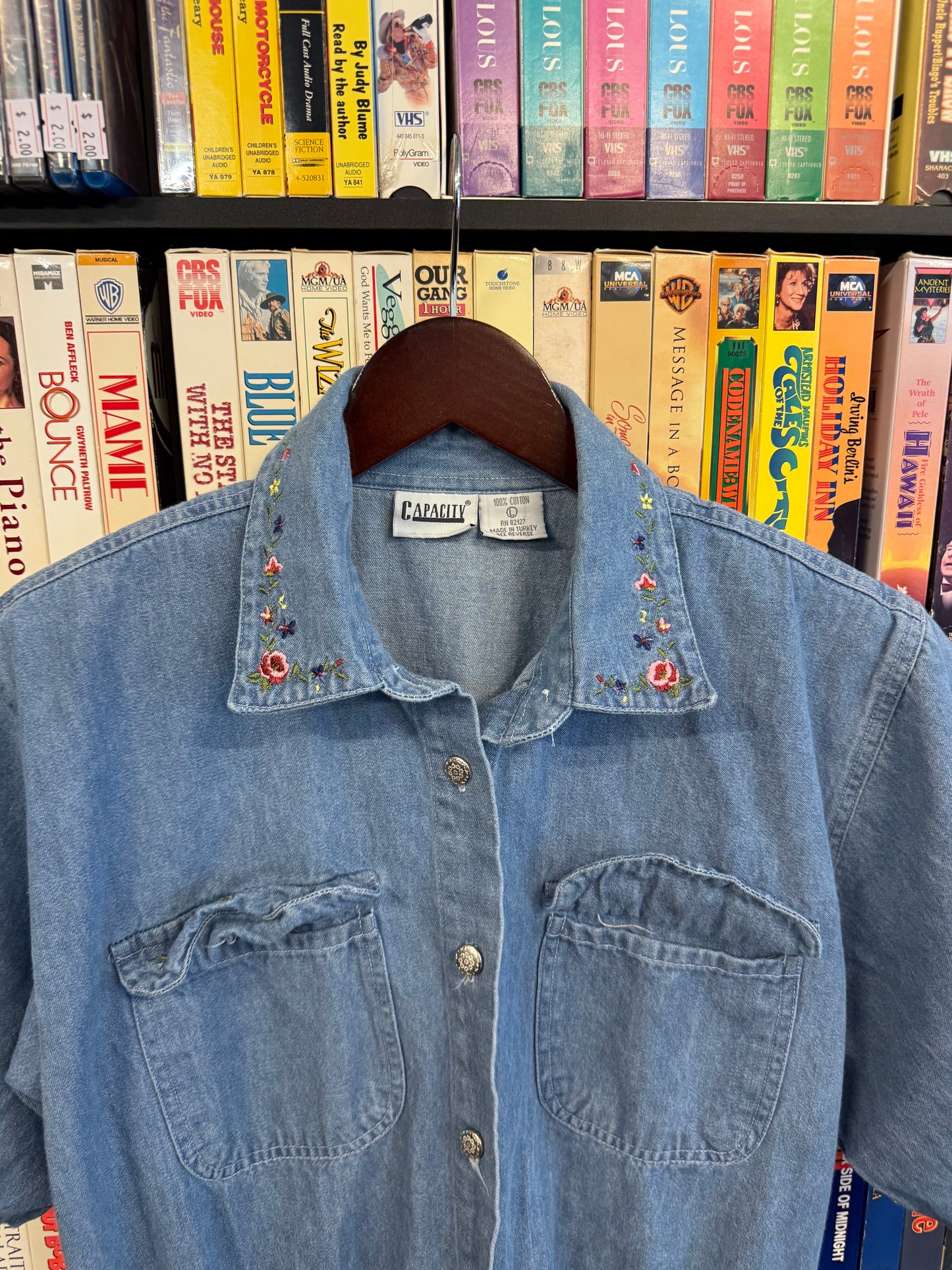VTG Capacity Denim Romper