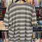 VTG Bleu Ice Striped 1/4 Button Tee