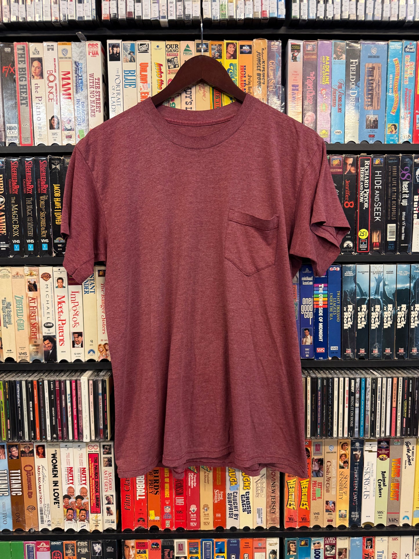 90's Blank Red Pocket Tee