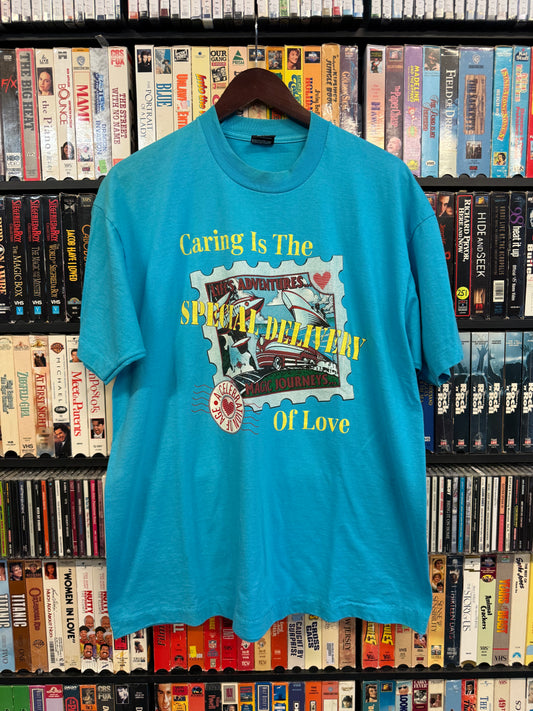 VTG "Caring Is The Special Delivery Of Love" Stamp Tee