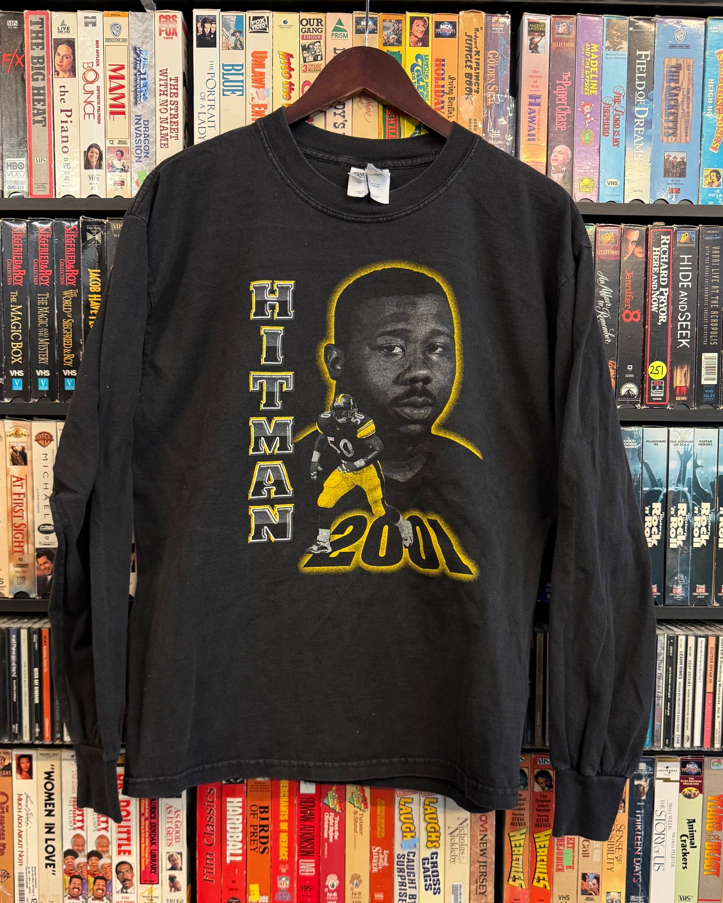 2001 Pittsburgh Steelers Earl Holmes "Hitman" LS Shirt