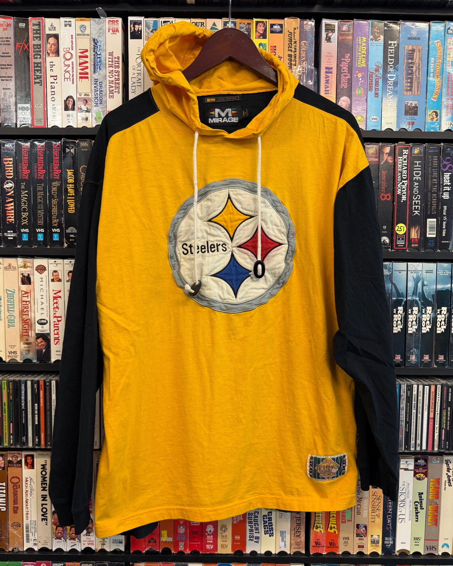VTG Pittsburgh Steelers Hooded LS Shirt