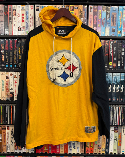 VTG Pittsburgh Steelers Hooded LS Shirt