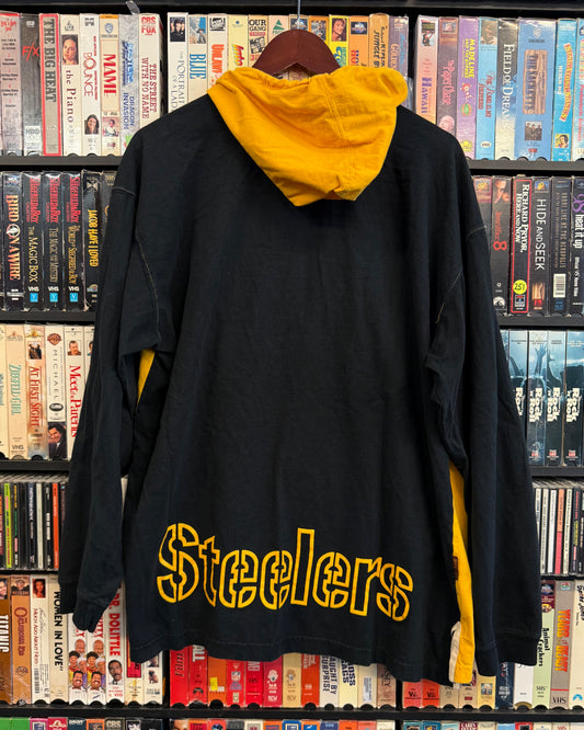 VTG Pittsburgh Steelers Hooded LS Shirt