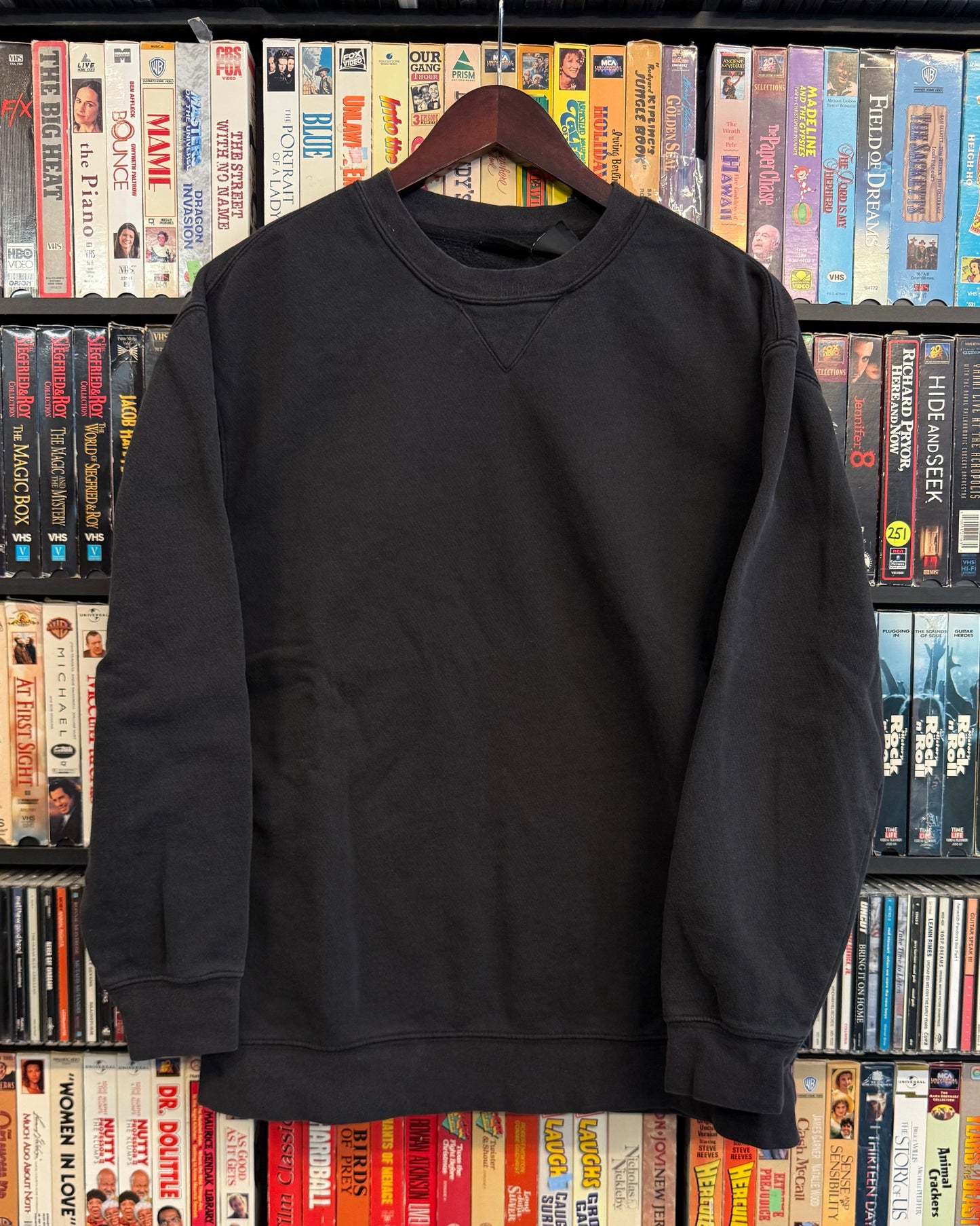 Joe Boxer Blank Black Crewneck Sweatshirt