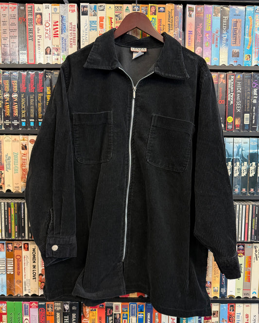 Cenza by Palmetto's Black Corduroy Zip-Up Jacket