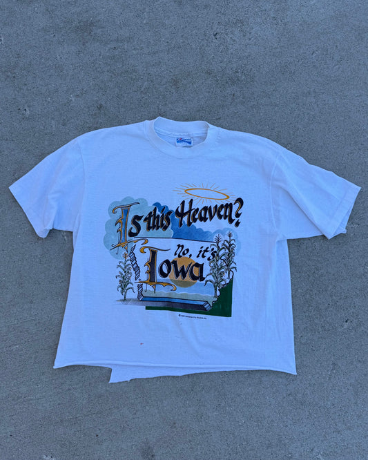 1989 "Is This Heaven? No, It's Iowa" Cropped Tee