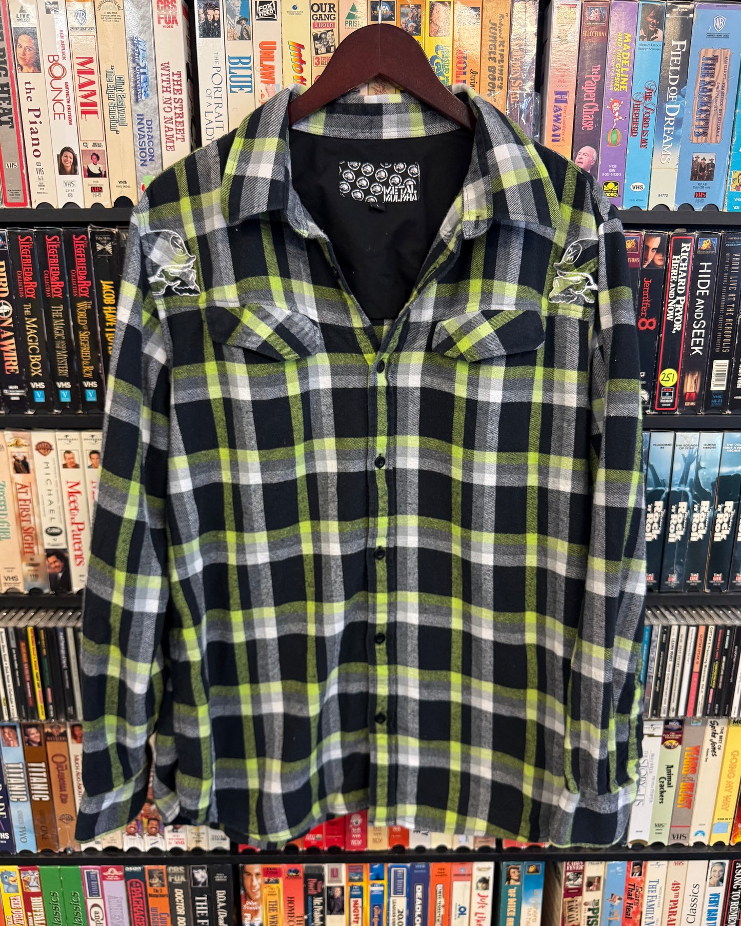 00's Metal Mulisha Plaid Flannel Button Up