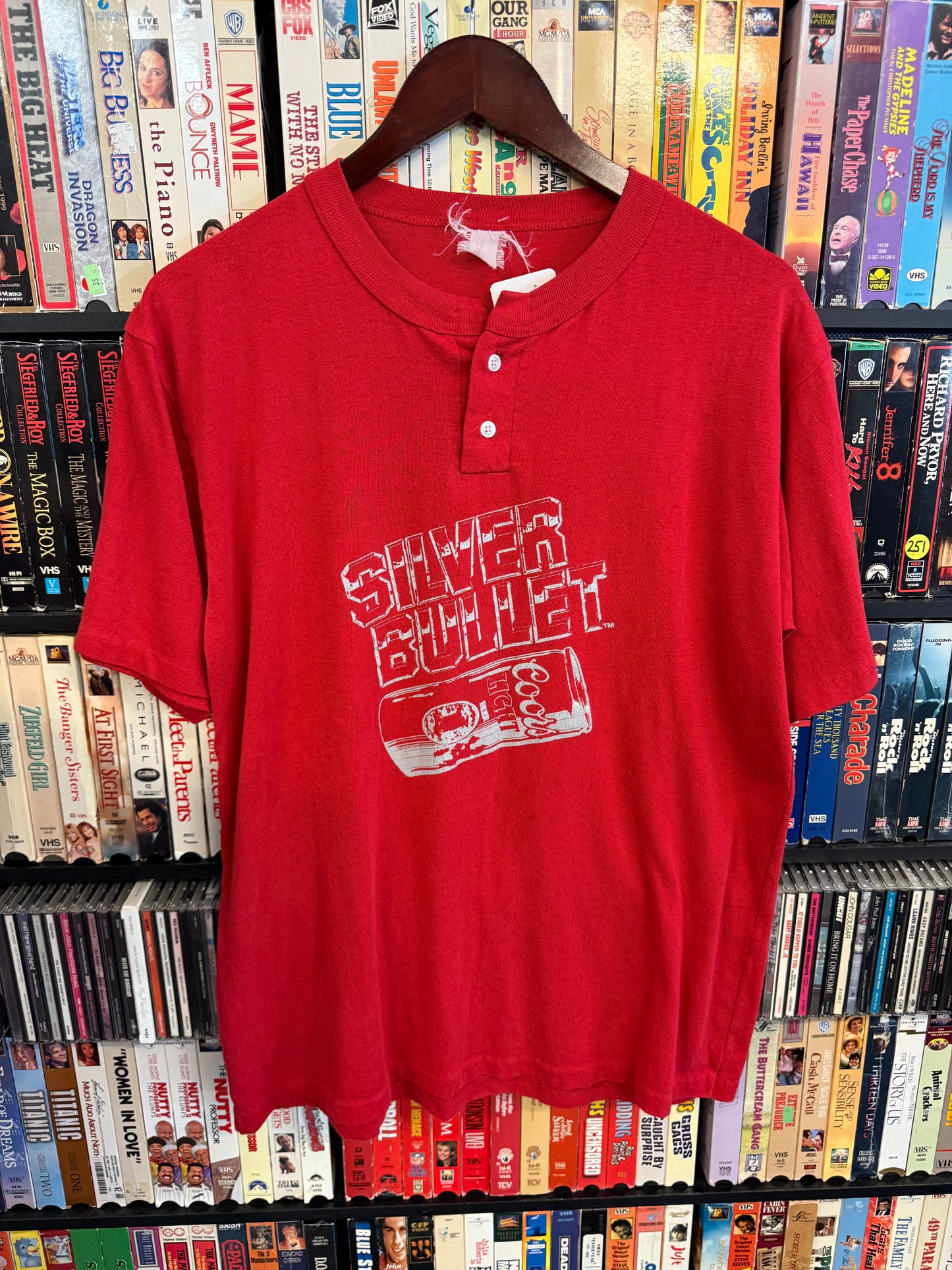 VTG Coors Light Silver Bullet 1/4 Button Tee