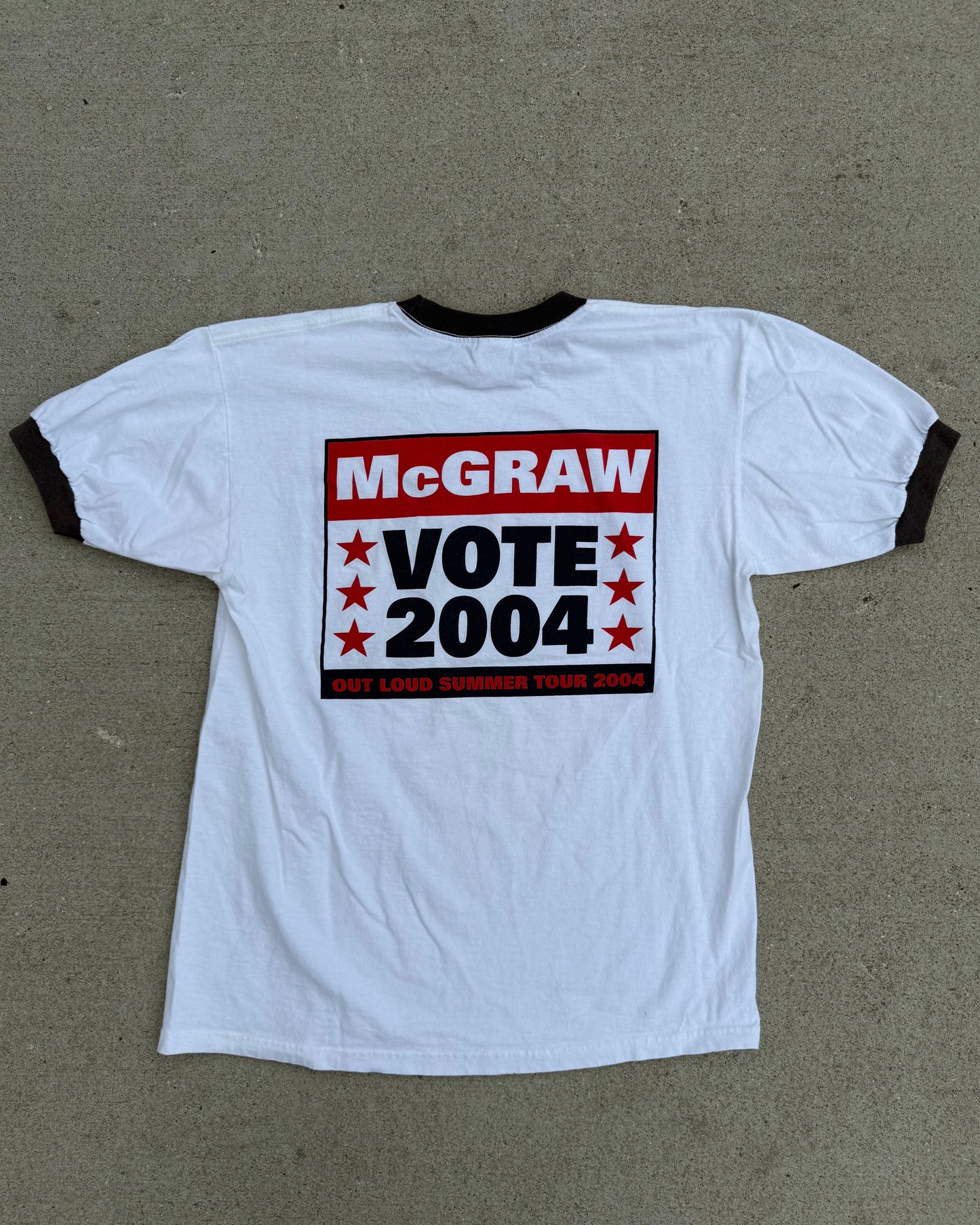 2004 Vote Tim McGraw Tour Ringer Tee