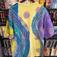 1997 V.C. Torias Hand Painted Abstract Art Tee
