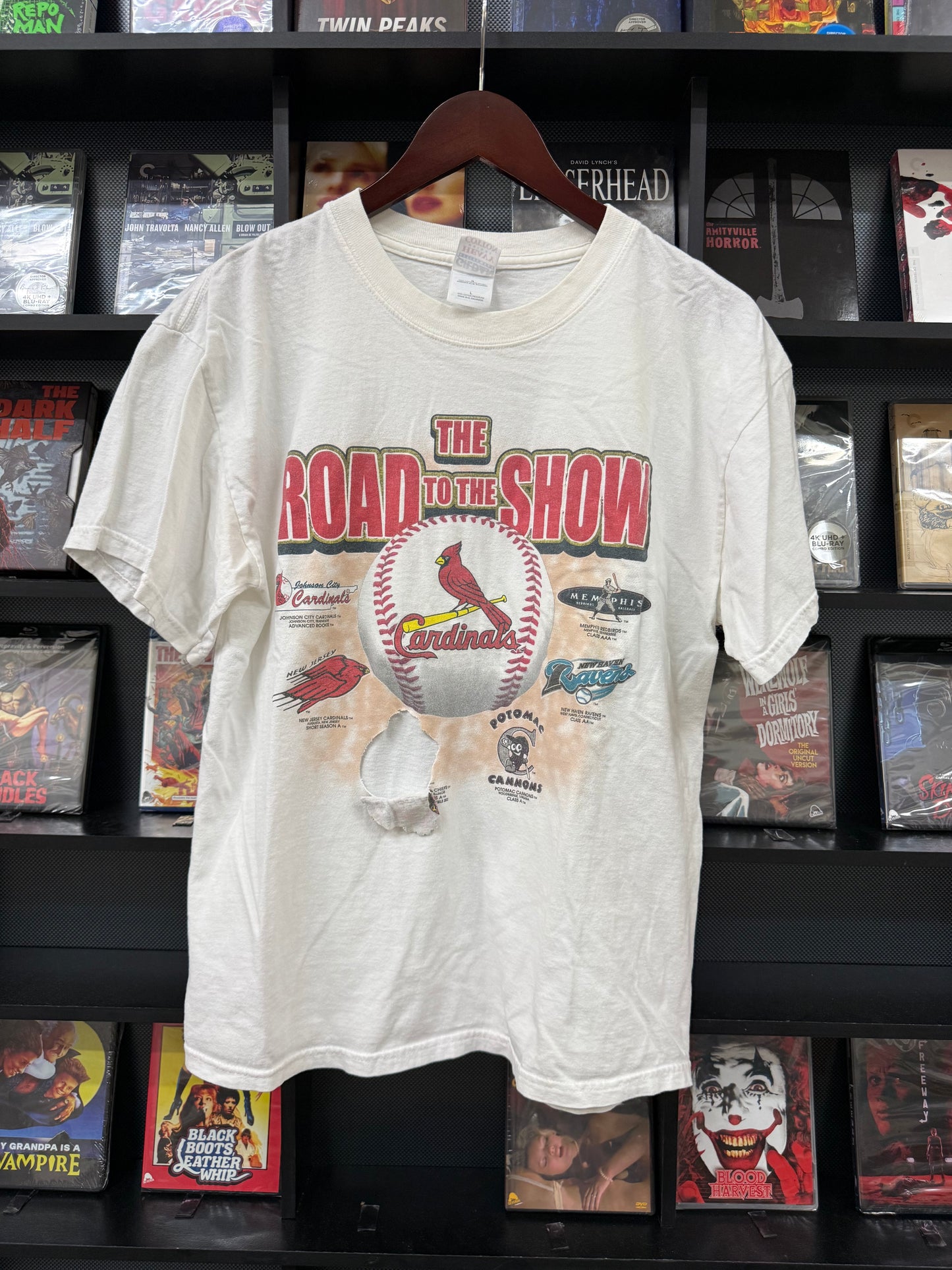 Distressed Cardinals The Road To The Show Tee