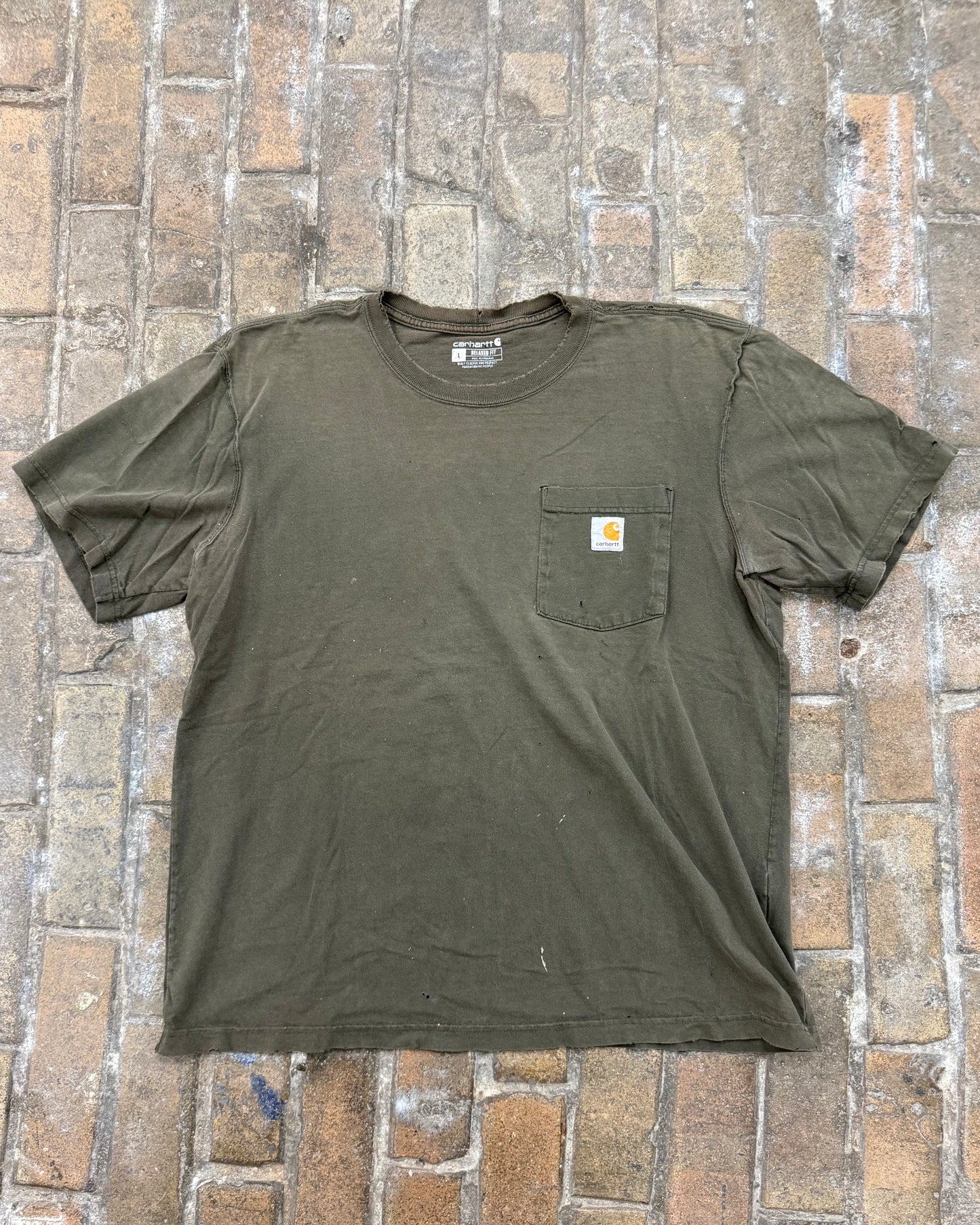 Distressed Carhartt Pocket Tee (Green)