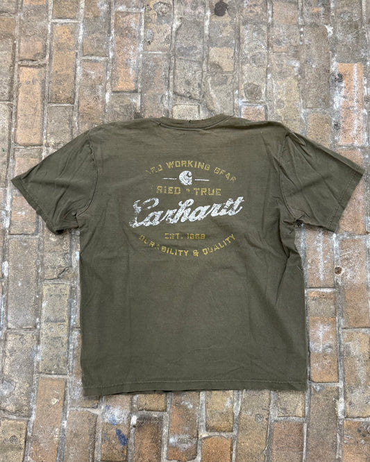 Distressed Carhartt Pocket Tee (Green)