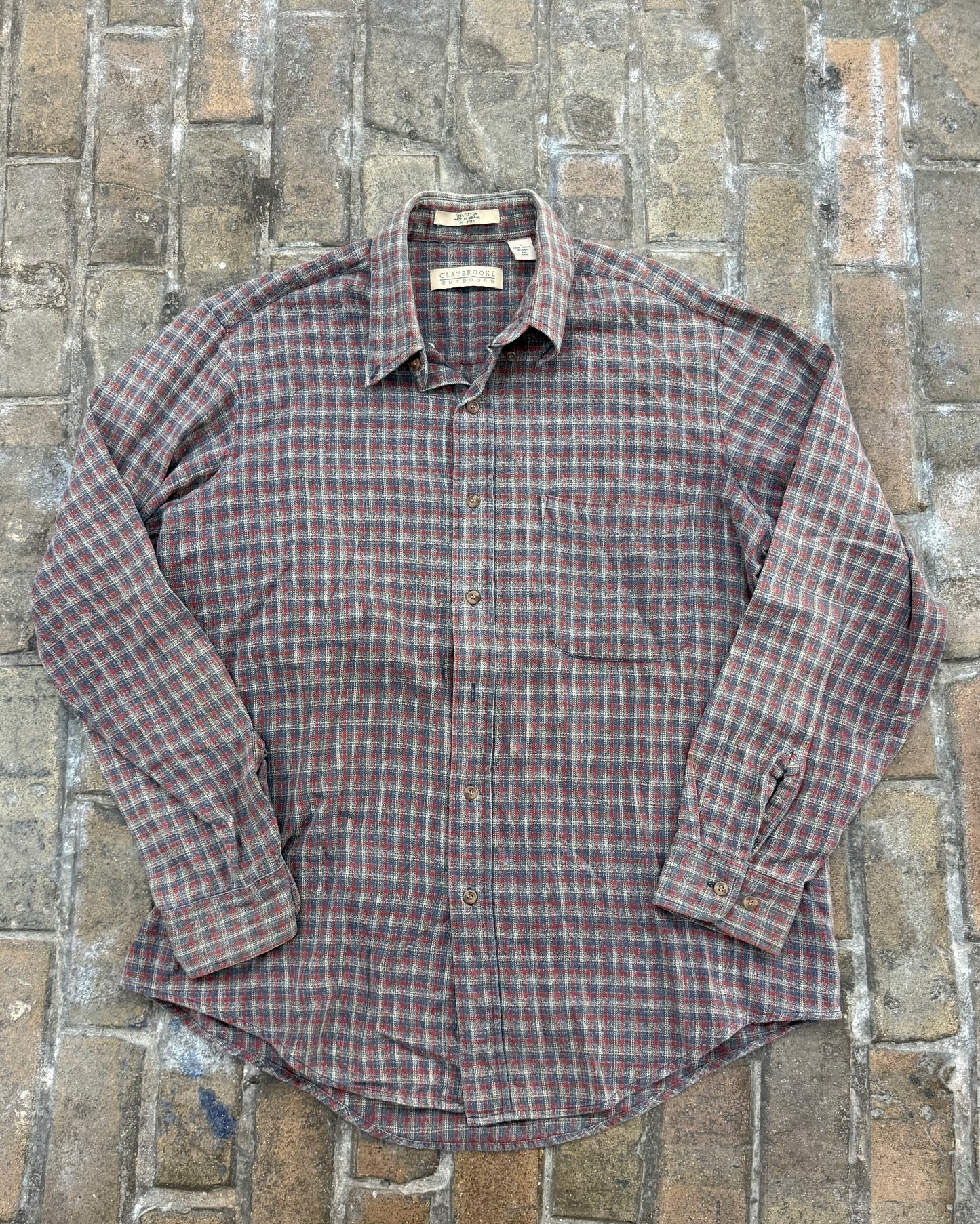 Claybrooke Outdoors Plaid Button Up *Missing 1 Button/As-Is*