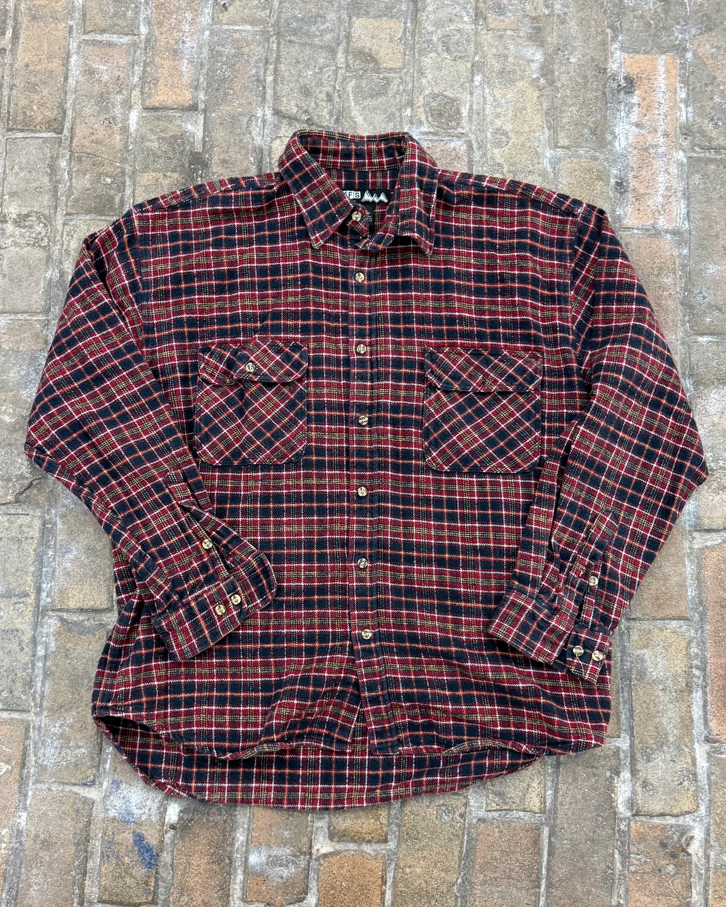 WFS Element Gear Plaid Flannel Button Up Shirt