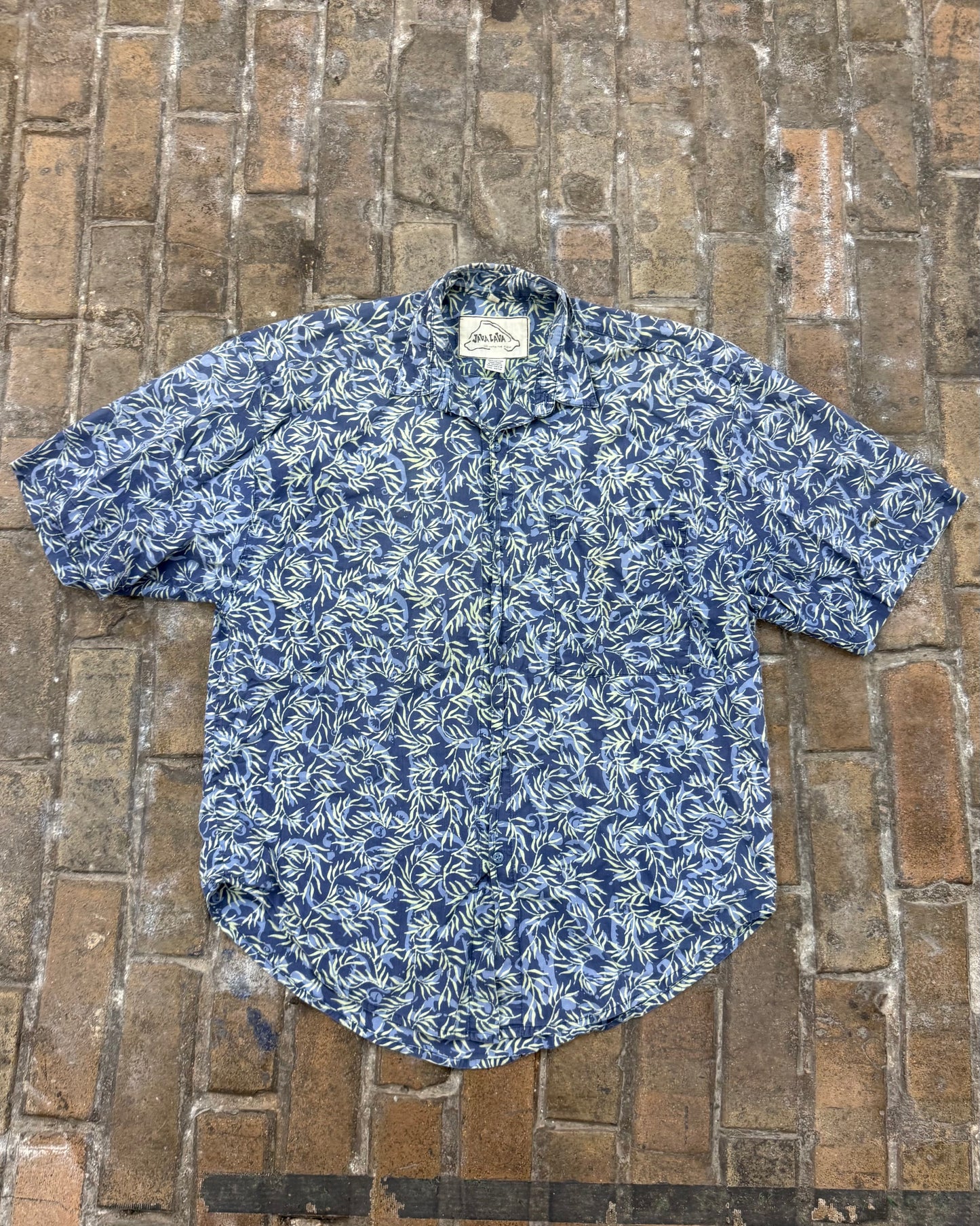 Java Lava Tropical SS Button Up Shirt