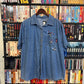 VTG Looney Tunes Pepe Le Pew Denim SS Button Up