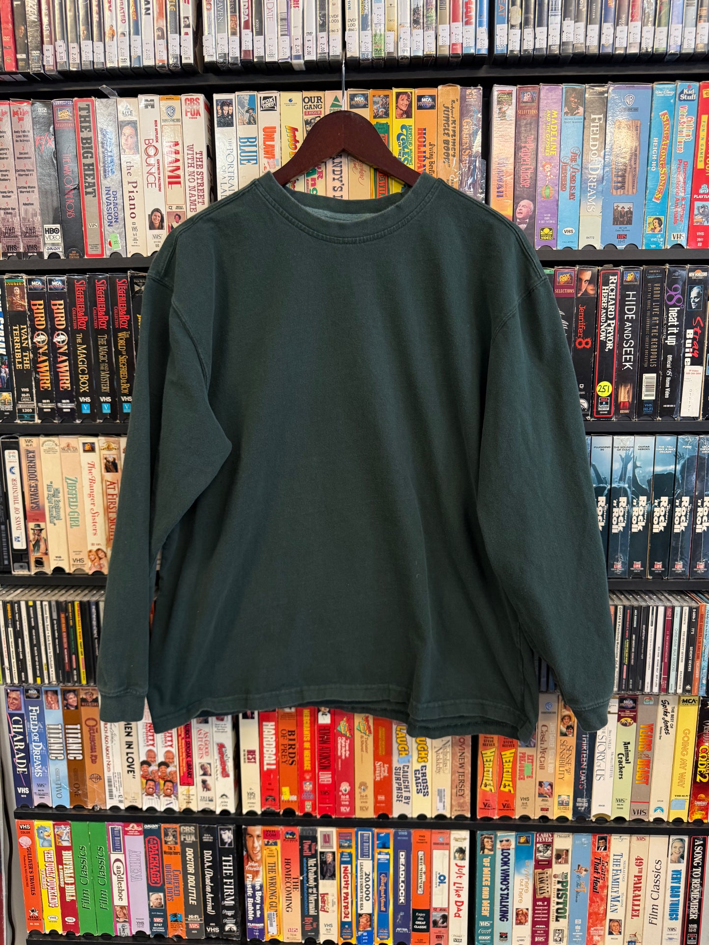 00's Basic Editions Blank Green LS Shirt