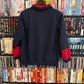VTG Petite Sophisticate Red/Navy Sweatshirt