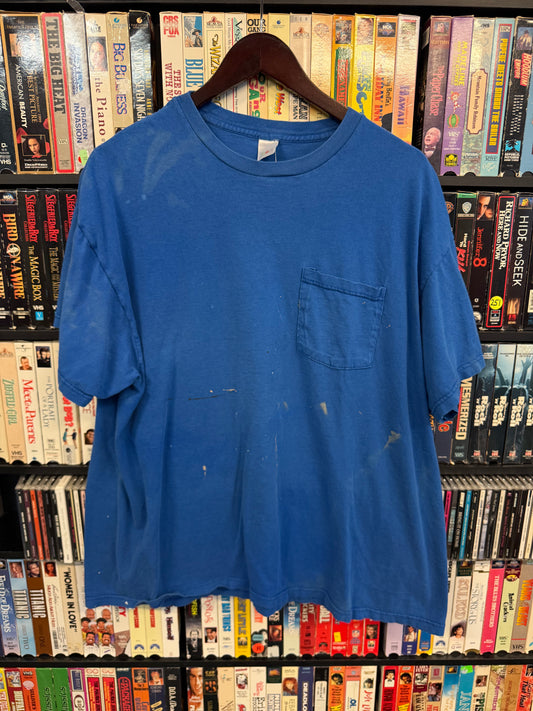 VTG Blue Blank Pocket Tee
