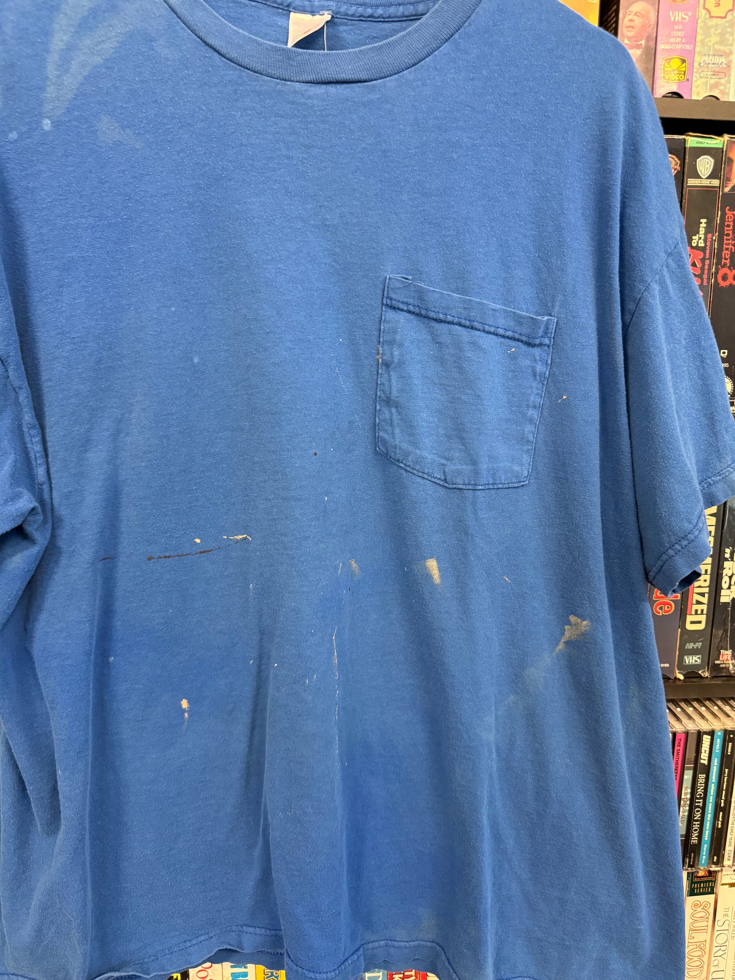 VTG Blue Blank Pocket Tee