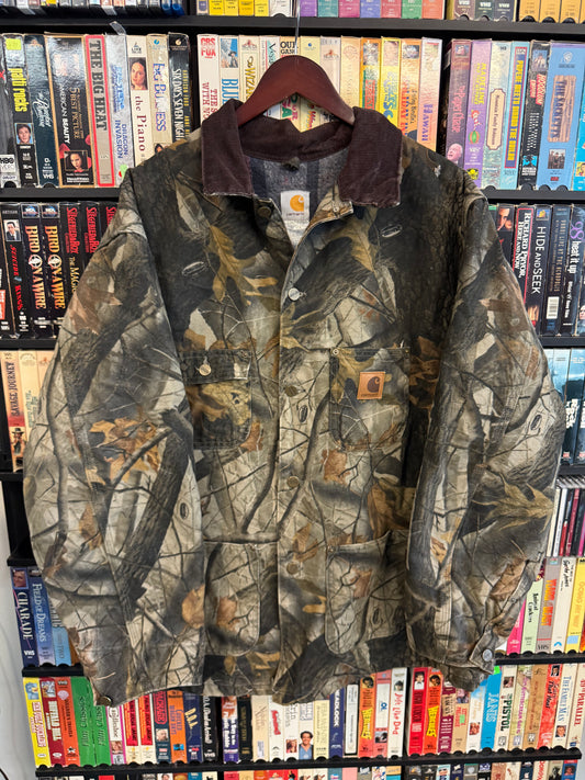 2004 Carhartt RealTree Camo Blanket Lined Chore Coat