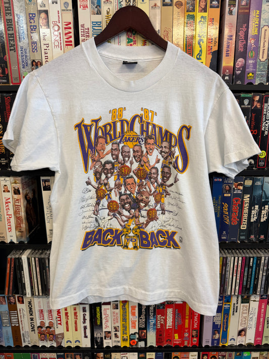 80's Los Angeles Lakers Back To Back Champs Tee