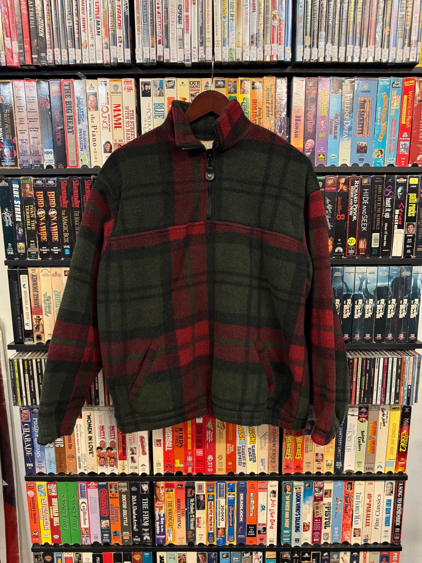 Weekend Provisions Plaid Fleece Pullover