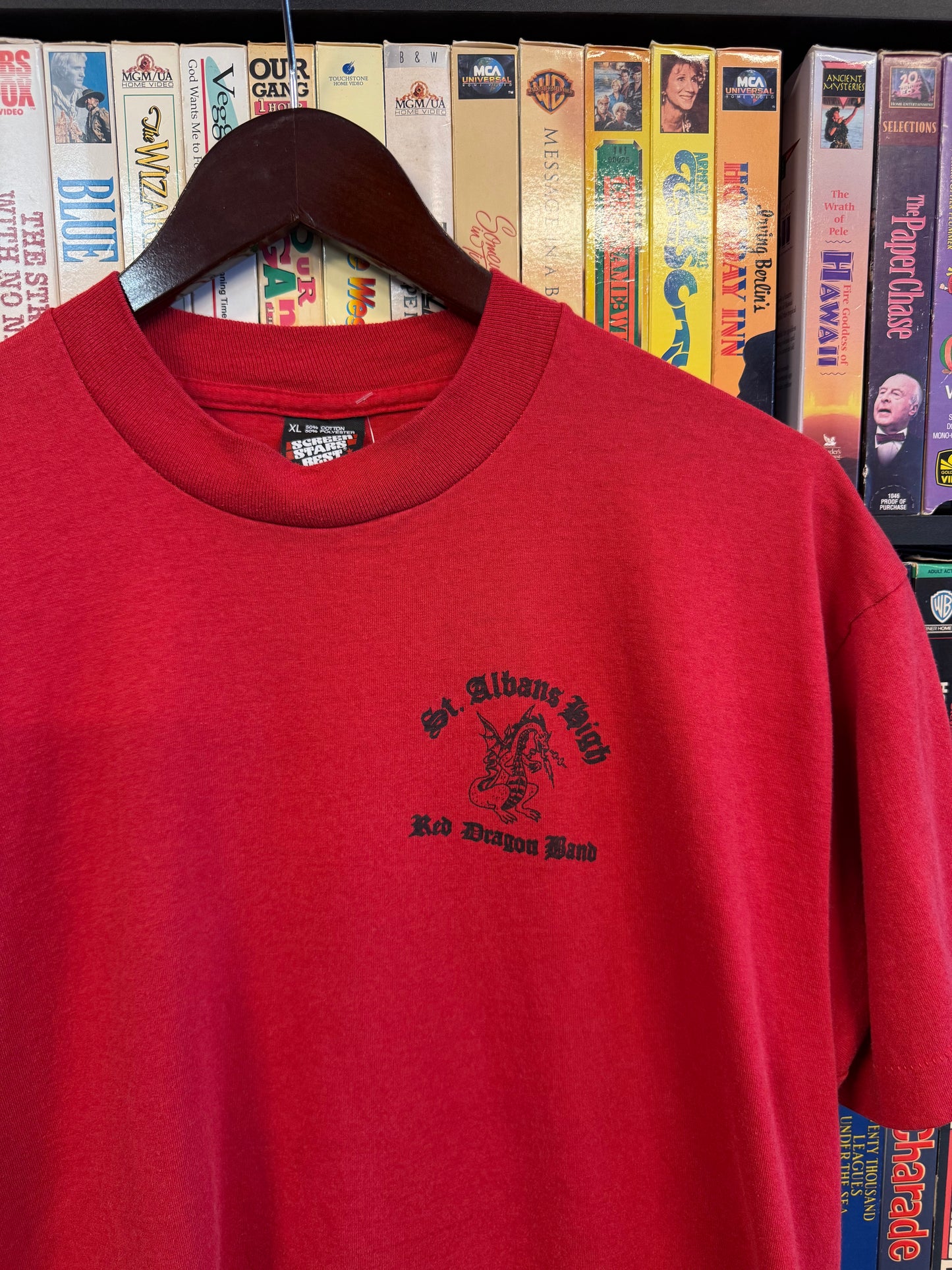 1990 St. Albans High Red Dragon Band Tee