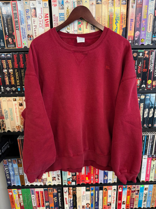 VTG Russell Athletic Blank Red Sweatshirt
