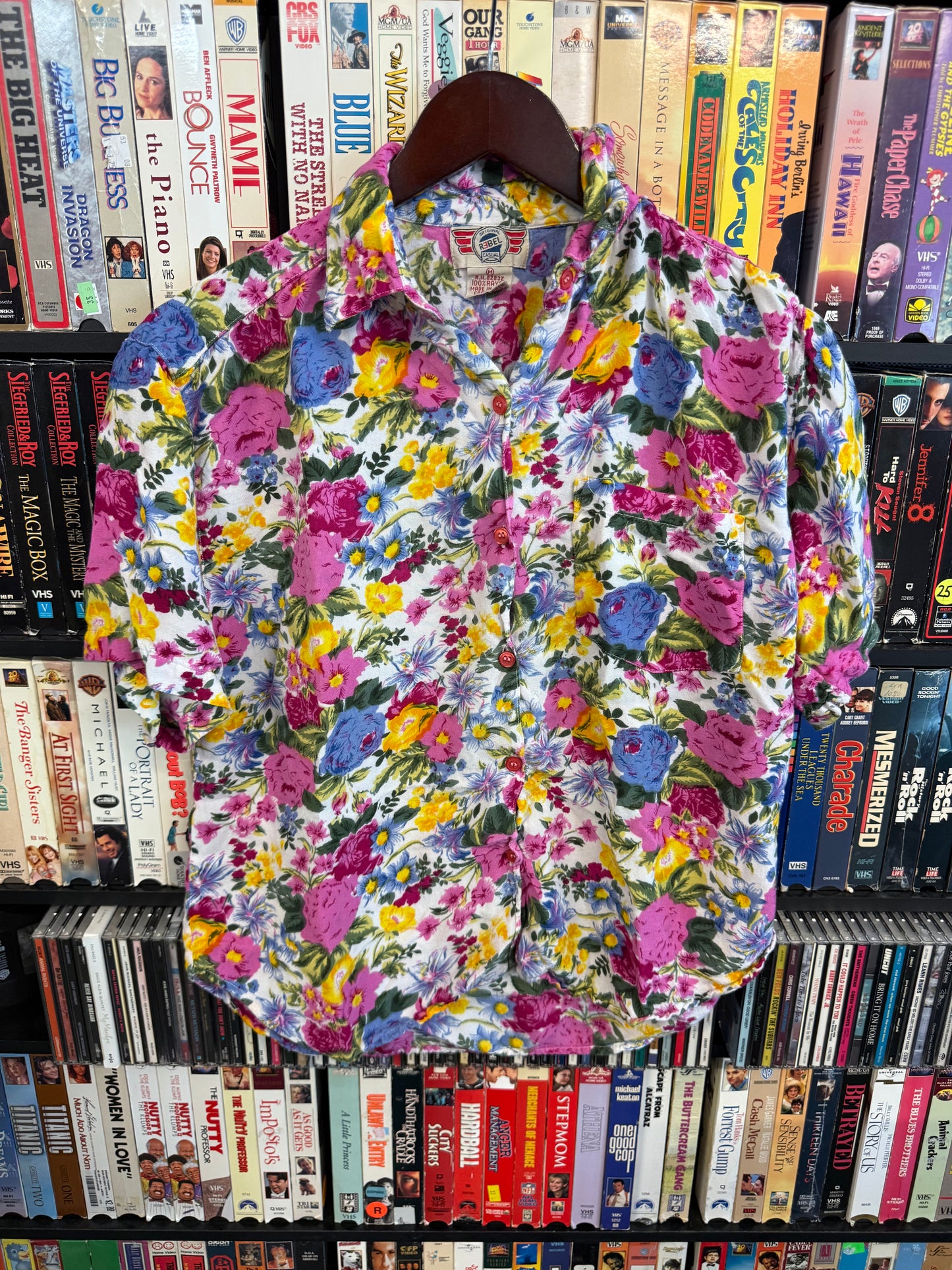 VTG Rebel Floral Button Up Blouse